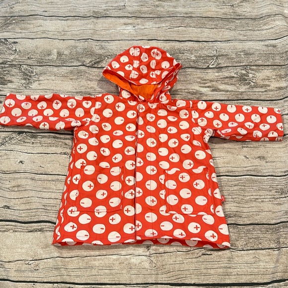 Magnificent Baby Magnetic Unisex Raincoat in Orange and White Size 2T - Picture 1 of 9